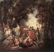 Nicolas Lancret Company in Park oil painting artist